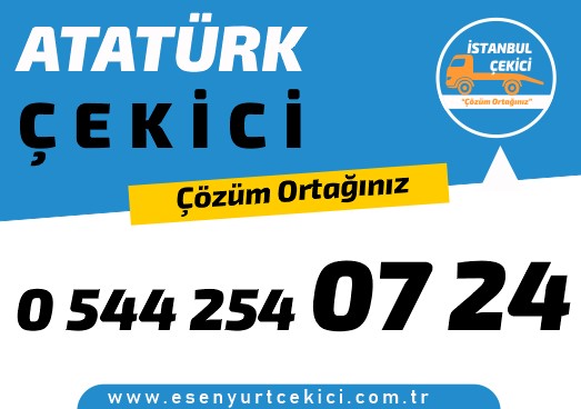 Atatürk Çekici firmamız , Atatürk Oto Kurtarıcı , Atatürk Yol Yardım ve Atatürk En Yakın Çekici 7/24 hizmetleri vermektedir . 